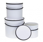 Lillekast 3tk valge ROZETTE