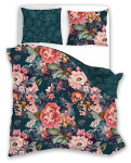 Puuvillane voodipesu 160x200 Flowery 006, lillemustriga