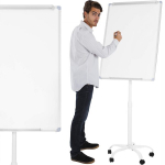 Mobiilne magnettahvel flipchart ratastel