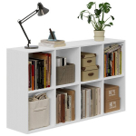 Avatud riiul kostka 4x2 mahukas valge raamatute jaoks kontoris kaasaegne