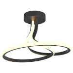 LED laevalgusti plafoon 30x23cm must, 3 v&auml;rvitooni (soe/k&uuml;lm/neutraalne), kaasaegne Loft disain