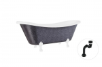 Vann Besco Amelia Glam 190, Graphite+White, sifooniga Klik-klak Black