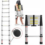 Kokkupandav Redel StandHeiz 2m Alumiinium Soft-Close Sujuva Laskumisega, Teleskopinės kopėčios 2.9M ALUMINIUMO LANKSTOMOSIOS LENTELĖS STOCKHOLDER StandHeiz