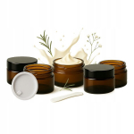 5x Pruun purk 20g/20ml tumedast klaasist kaanega
