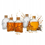 5x klaaskarahvini pealuu 100 ml - dekoratiivpudel