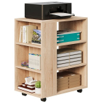 Mitme funktsiooniga printerilauad riiul ratastel riiul kapp hele pruun loft