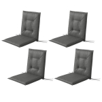 4 tk komplekt istmepatju 108 x 50 x 5 cm toolipatju paeltega, sise- ja v&auml;listingimustesse istmekate, helehall