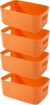 Plastiksed s&auml;ilituskarbid, oranžid, 4 tk