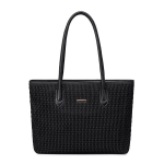 Naiste must klassikaline shopper-kott, 17,9 l mahutavusega, avar, lukuga &ndash; sobib &uuml;likooli ja kohtumisteks. CHANTARIA CB800 Black.