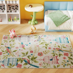 Mitmek&uuml;lgne vaip, pol&uuml;ester, kergesti hooldatav, libisemisvastane, v&auml;rviline, Cremewei&szlig;+Rosa