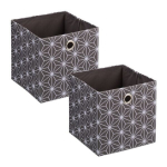 Komplektis 2 hoiukasti 30,5x30x30cm., hall/valge