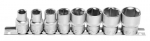 Hogert Long Hex Socket Set 1/2", 8 tk.