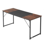 Arvutilaud, 160x60x75 cm, pruun ja must, metallraam