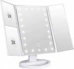 Meigipeegel, 21 LED, valge, 3x suurendus