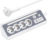 Pistikupesa USB-ga ja 2 Type-C, 4 &uuml;hendust, l&uuml;litiga