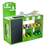 Laste toidupoe m&auml;ngukomplekt, 81.5x30.7x85 cm, puit