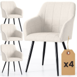 4 tooli komplekt Akord Luxano, valge