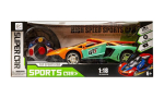 Kaugjuhtimisega sportauto LED-tuledega, 24 cm, oranž