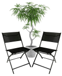 Aia toolide komplekt, modernne, 45x55x80 cm, must