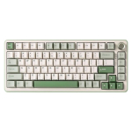 YUNZII B75 PRO juhtmeta mehaaniline klaviatuur, 75% paigutus koos kerimisrattaga, RGB-taustvalgustus, Bluetooth / Type-C / 2,4G Matcha roheline