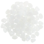 Dekoratiivsed fluorestseeruvad kivikesed, valged, 100 tk.
