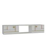 Hanah Home Aredam seinale kinnitatav TV-kapp, valge ja kuldne, 150 cm