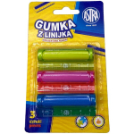 Astra kustutuskumm joonlauaga 5cm, 3tk.