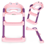 Tualettpott lastele astmete ja redeliga, roosa, ECOTOYS