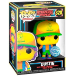 Funko POP! Stranger Things &ndash; Dustin in Beef Black Light Exclusive (828), 9 cm vin&uuml;&uuml;lfiguur