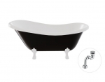 Vann Besco Otylia B&W 170, Must/Valge+Valge, koos klik-klakk kroomitud sifooniga