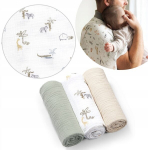 BabyOno 828/04 &uuml;lipehmed kortsulise musliini m&auml;hkmed &ndash; roheline (3 tk)