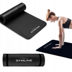 Jooga ja v&otilde;imlemise spordimatt NBR 180 x 60 x 1,5 cm, must, Sporto kilimėlis jogai ir gimnastikai NBR 180 x 60 x 1,5 cm, juodas