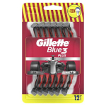 &Uuml;hekordsed pardlid Gillette Blue3 12 tk, 3 tera, mugavusriba, p&ouml;&ouml;rdpea