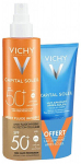 P&auml;ikesekaitse komplekt Vichy Capital Soleil Invisible Fluid Spray SPF50+ + P&auml;rastp&auml;evituspiim 200 ml + 100 ml