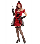 "KABARETTT&Uuml;DRUK" (kleit kinnitatud sukapaeltega, sulgedega kamm)