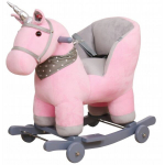 Muusikaline kiikhobune &uuml;kssarvik 2 in 1, Rose