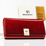 Naiste ehtsast nahast rahakott Rovicky, punane
