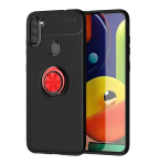 Kaitsev telefoni&uuml;mbris Samsung Galaxy A11-le, must, magnetiline, r&otilde;ngaga