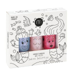 K&uuml;&uuml;nelakikomplekt Nailmatic Mermaid, veep&otilde;hine, mahapestav, lastele