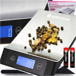 K&ouml;&ouml;gikaal Elektrooniline k&ouml;&ouml;gikaal, kuni 10 kg, t&auml;psus 1 g, LCD-ekraan, roostevaba teras, Elektroninės virtuvinės svarstyklės, iki 10 kg, 1 g tikslumas, LCD ekranas, nerūdijančio plieno