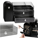 Kosmeetikakarbi kosmeetika korraldaja pintslid kirstu kasti konteiner must F48