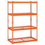 Hoiuriiulid, 4-astmeline reguleeritav metall, 50.8x101.6x152.4 cm, oranž