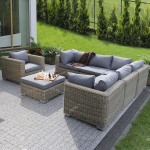 Aiam&ouml;&ouml;blikomplekt Patio Dorothee, plastikust, 6-kohaline, pruun