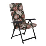 Kokkupandav aiatool Patio Lena Black Edition reguleeritava seljatoe, terasraami ja padjaga