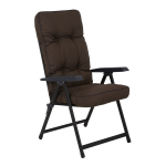 Kokkupandav aialaud Lena Black Edition &ndash; pruun, terasest raam, kallutatav seljatugi