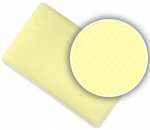 Puuvillane lina kummipaelaga 120x60 cm - kollased t&auml;hed