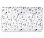 Puuvillane lina elastiga 160x80 cm - Zoo Car Blue