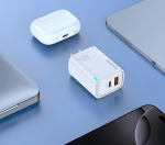 SENDEM 45W GaN USB-A + USB-C + C2C PD, valge