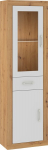 P&otilde;randakapp Meblocross VRN-14 1-ukseline vitriin, tamm/valge, praktilises stiilis