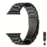 Roostevabast terasest kellarihm Apple Watch 49/45/44/42 mm, must, PrimePick